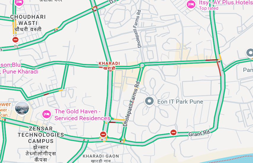 Purple Codename Real Kharadi Location Map
